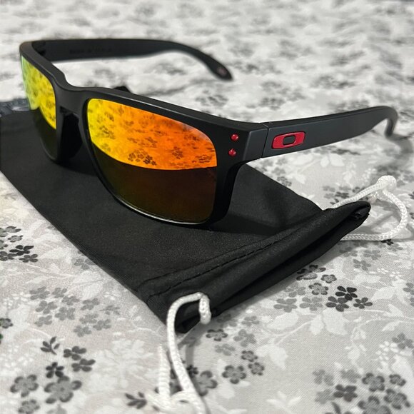 Oakley Sunglasses Holbrook Ruby Iridium Prizm Polarized 9102 - Picture 5 of 12